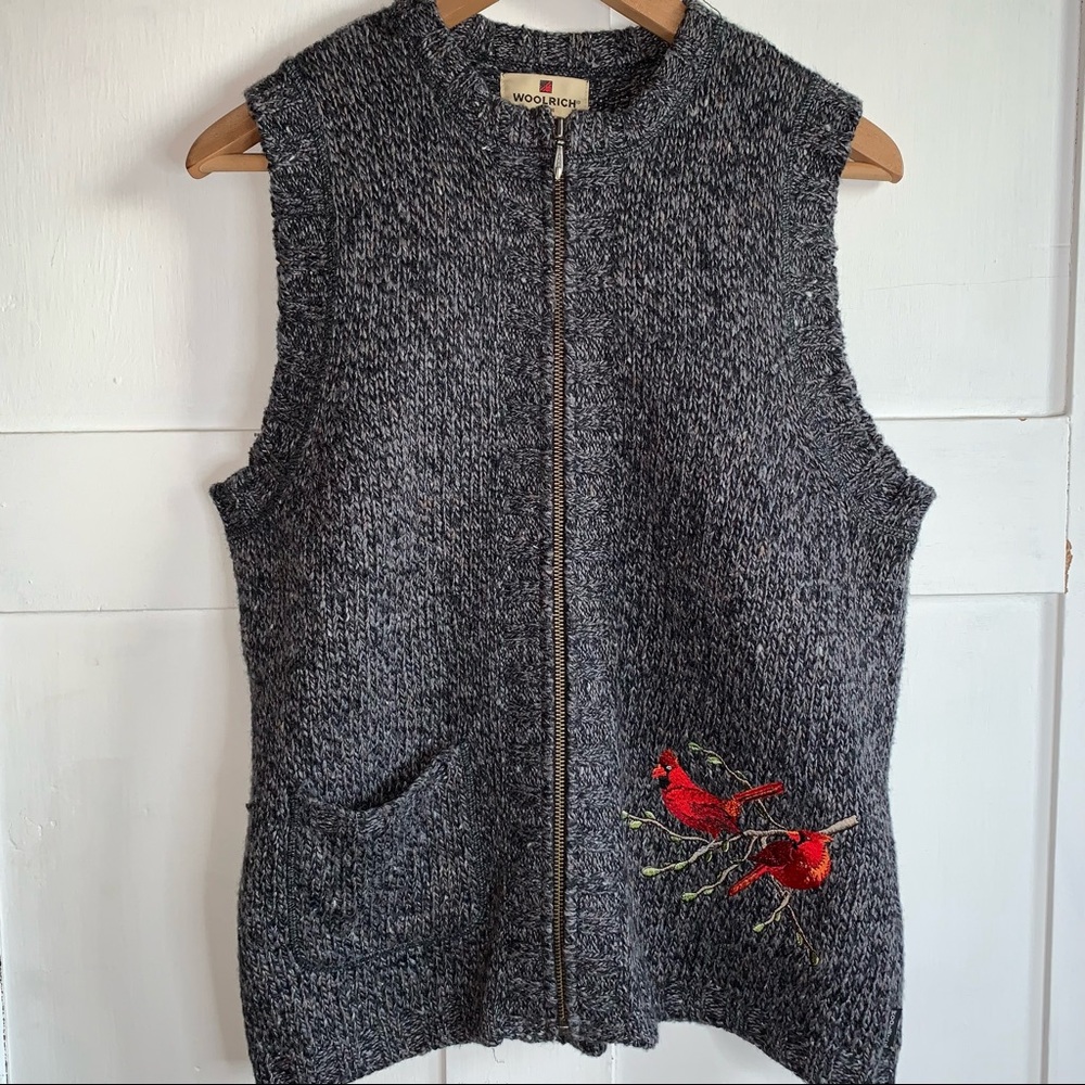 Woolrich Embroidered Cardinal Sweater Vest